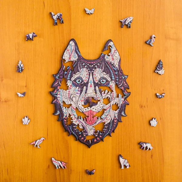 Husky - Drevené puzzle 3