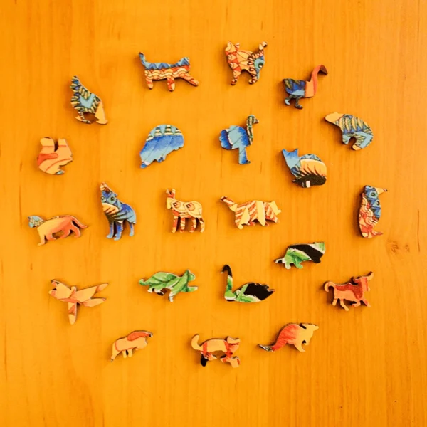 Zvedavá žirafa – Drevené puzzle 4