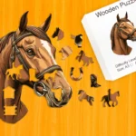 Krotký kôň – Drevené puzzle 1