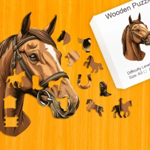 Krotký kôň – Drevené puzzle 1
