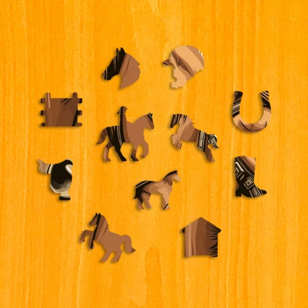 Krotký kôň – Drevené puzzle 3