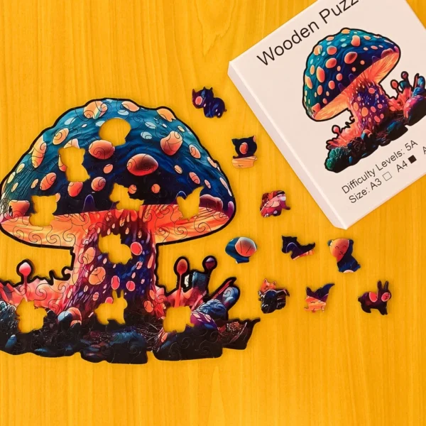Kúzelná huba – Drevené puzzle 1
