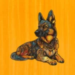 Legendárny nemecký ovčiak – Drevené puzzle 2