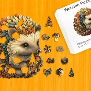 Lesný ježko – Drevené puzzle 1