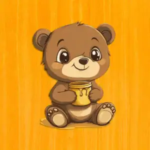 Nenasýtny medvedík – Drevené puzzle 2