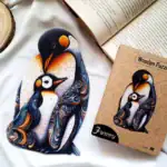 Objímajúca sa rodina tučniakov – Drevené puzzle 4