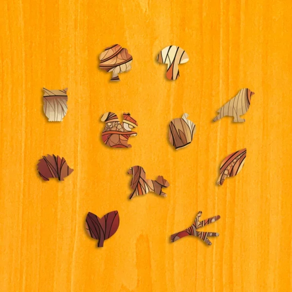 Ozdobná veverička – Drevené puzzle 3