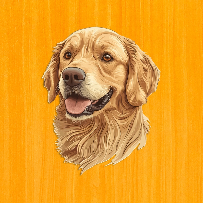 Priateľský zlatý retriever – Drevené puzzle 2
