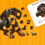 Roztomilý jazvečík – Drevené puzzle 1