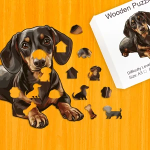 Roztomilý jazvečík – Drevené puzzle 1