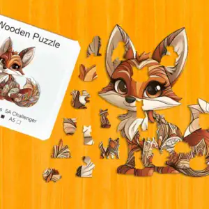 Šibalská líška – Drevené puzzle 1