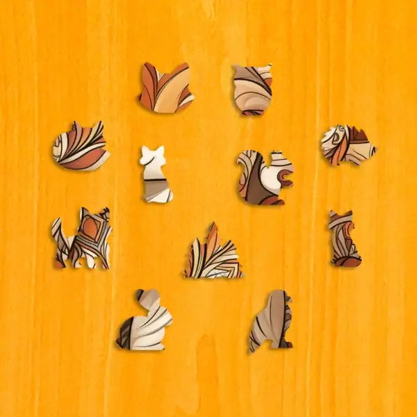 Šibalská líška – Drevené puzzle 3