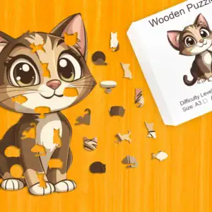 Šibalské mačiatko – Drevené puzzle 1
