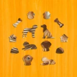 Zvedavé šteniatka – Drevené puzzle 3
