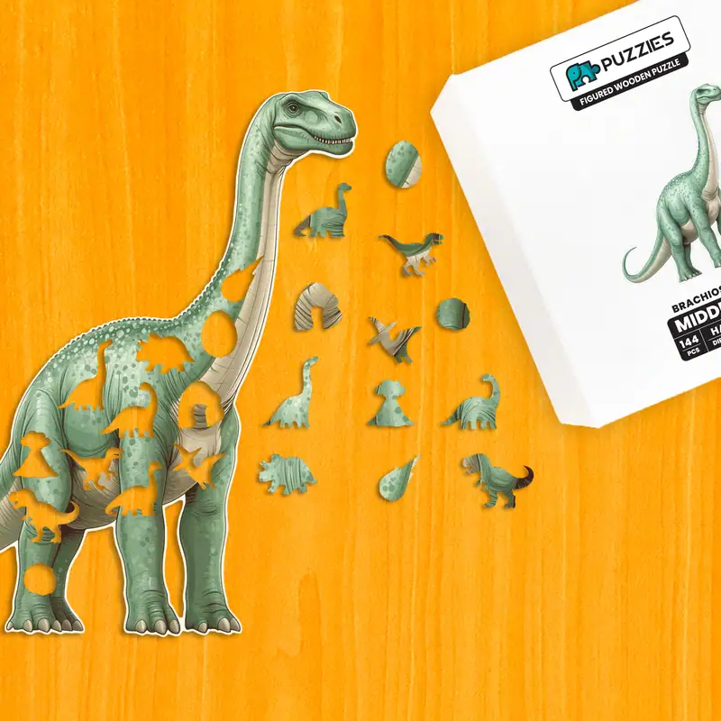 Brachiosaurus – Drevené puzzle 1