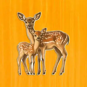 Krotké srnky – Drevené puzzle 2