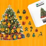 Ozdobený vianočný strom – Drevené puzzle 1