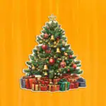 Ozdobený vianočný strom – Drevené puzzle 2