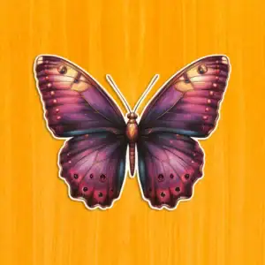Pestrofarebný motýľ – Drevené puzzle 2