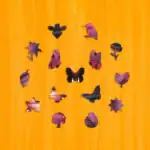 Pestrofarebný motýľ – Drevené puzzle 3