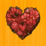 Romantické kvetinové srdce – Drevené puzzle 2