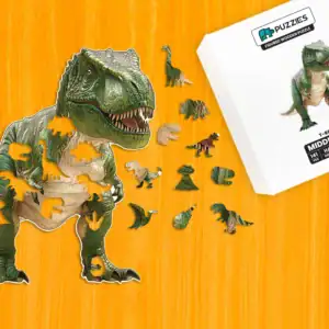 T-rex – Drevené puzzle 1