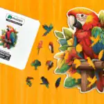 Tropický papagáj – Drevené puzzle 1
