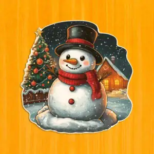 Usmievavý snehuliak – Drevené puzzle 2